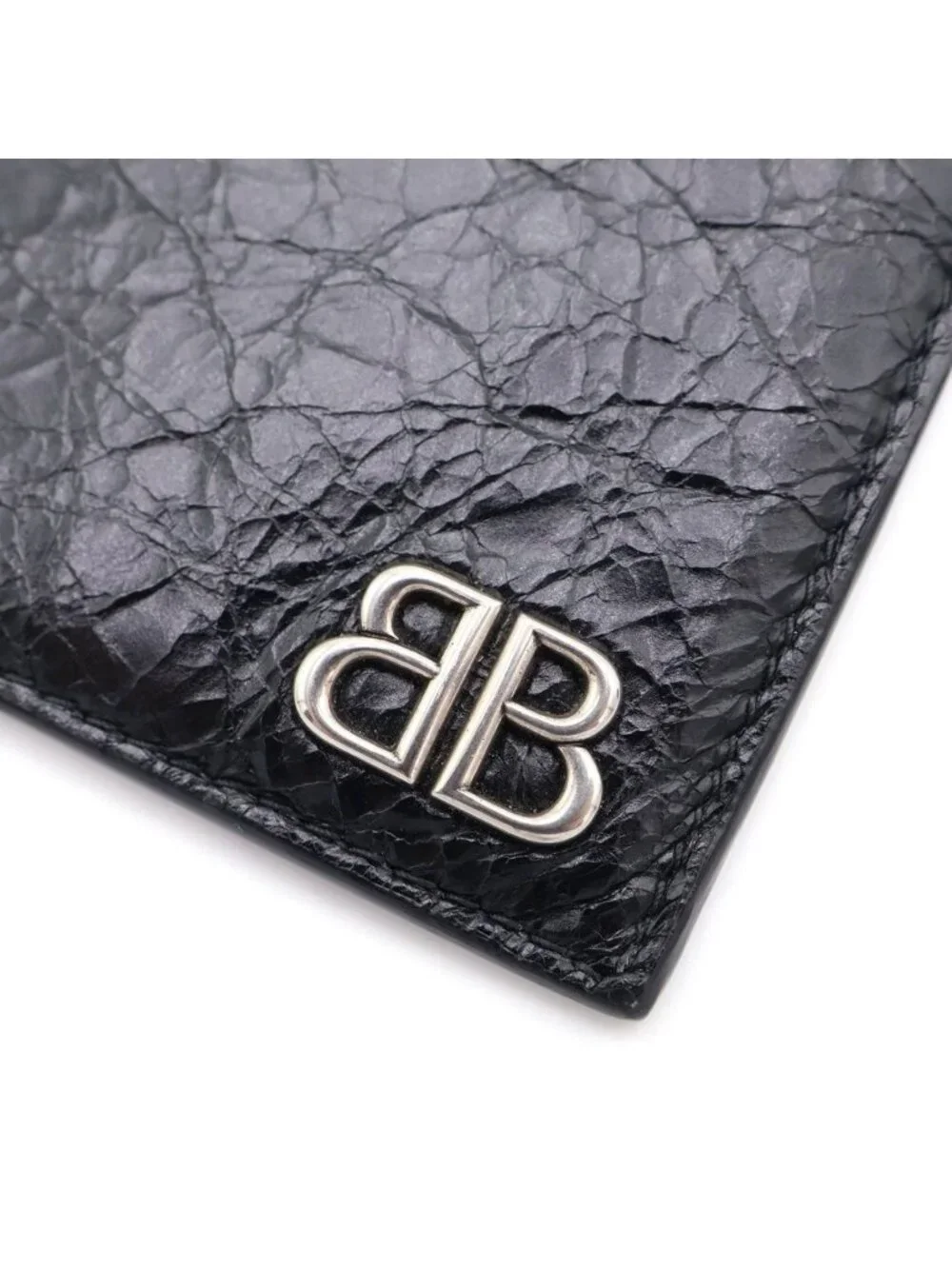 Balenciaga BB Logo Coin Card Case BB Black